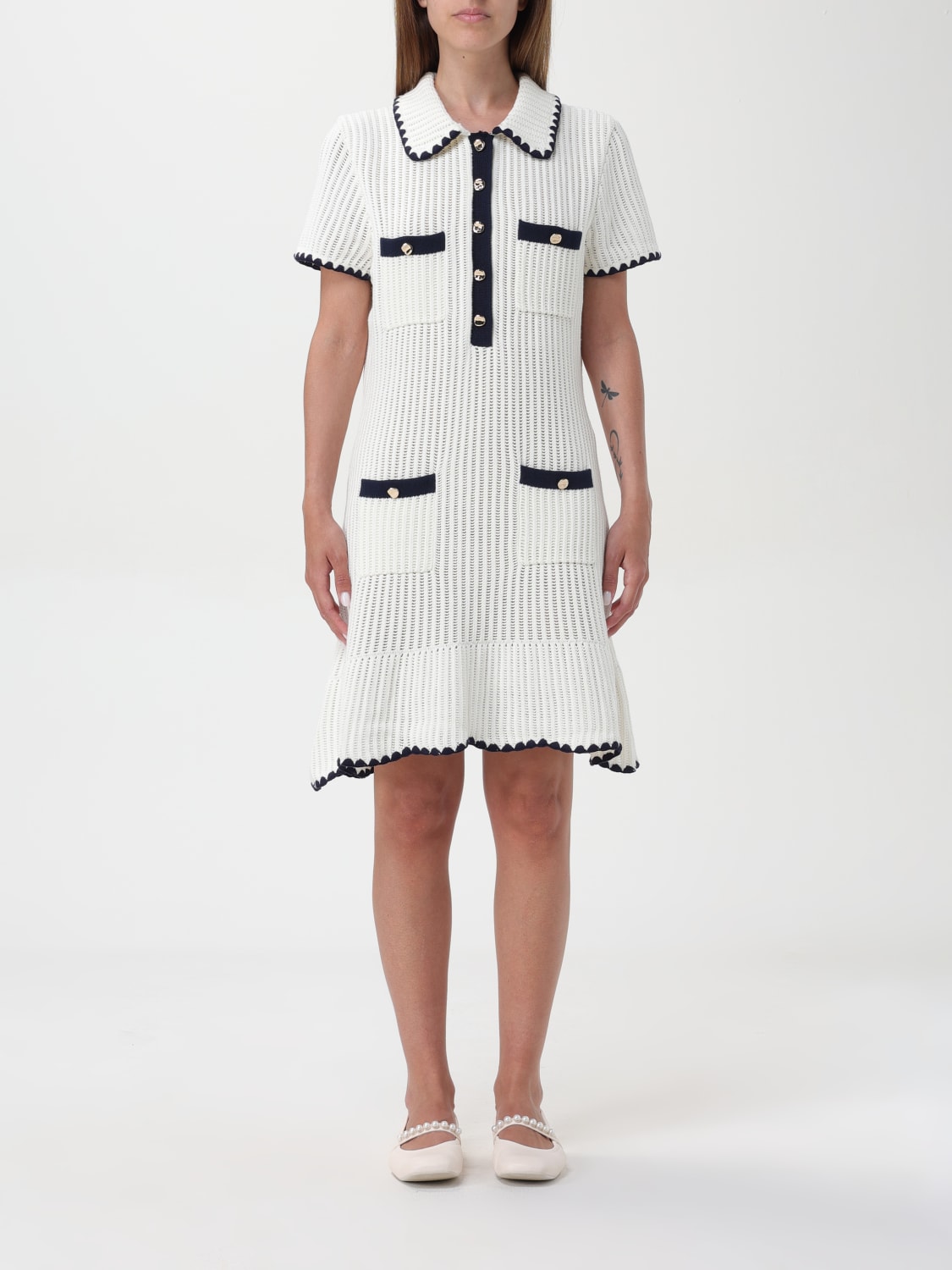 ワンピース SELF-PORTRAIT Woman Dress Yellow Cream PF25017SC CREAM SELF-PORTRAIT: Dress woman - Yellow Cream | Self-Portrait