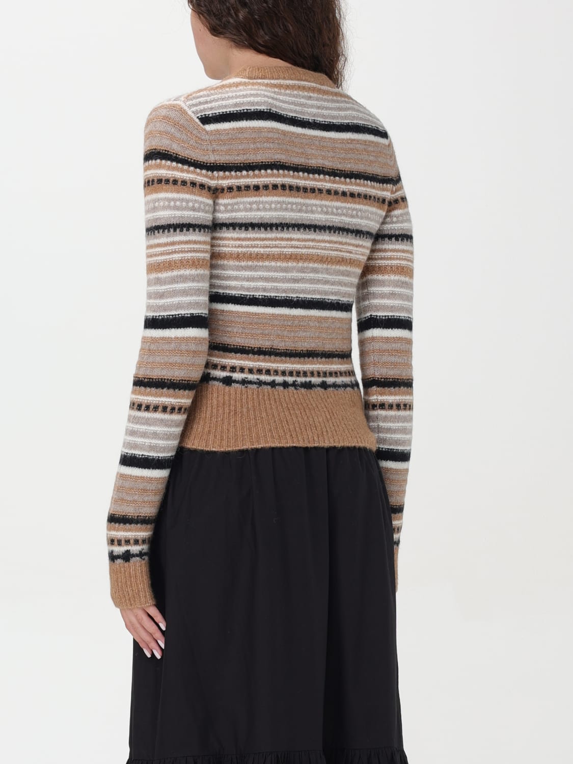 GANNI CARDIGAN: Sweater woman Ganni, Brown - Img 2