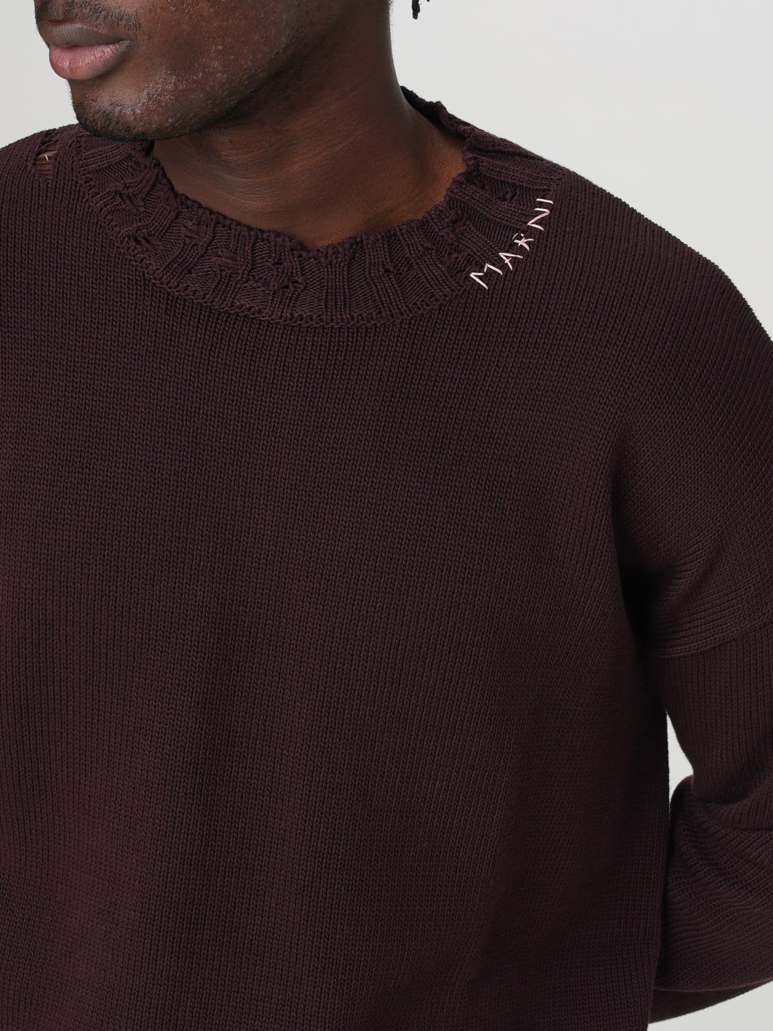 MARNI SWEATER: Sweater men Marni, Burgundy - Img 5