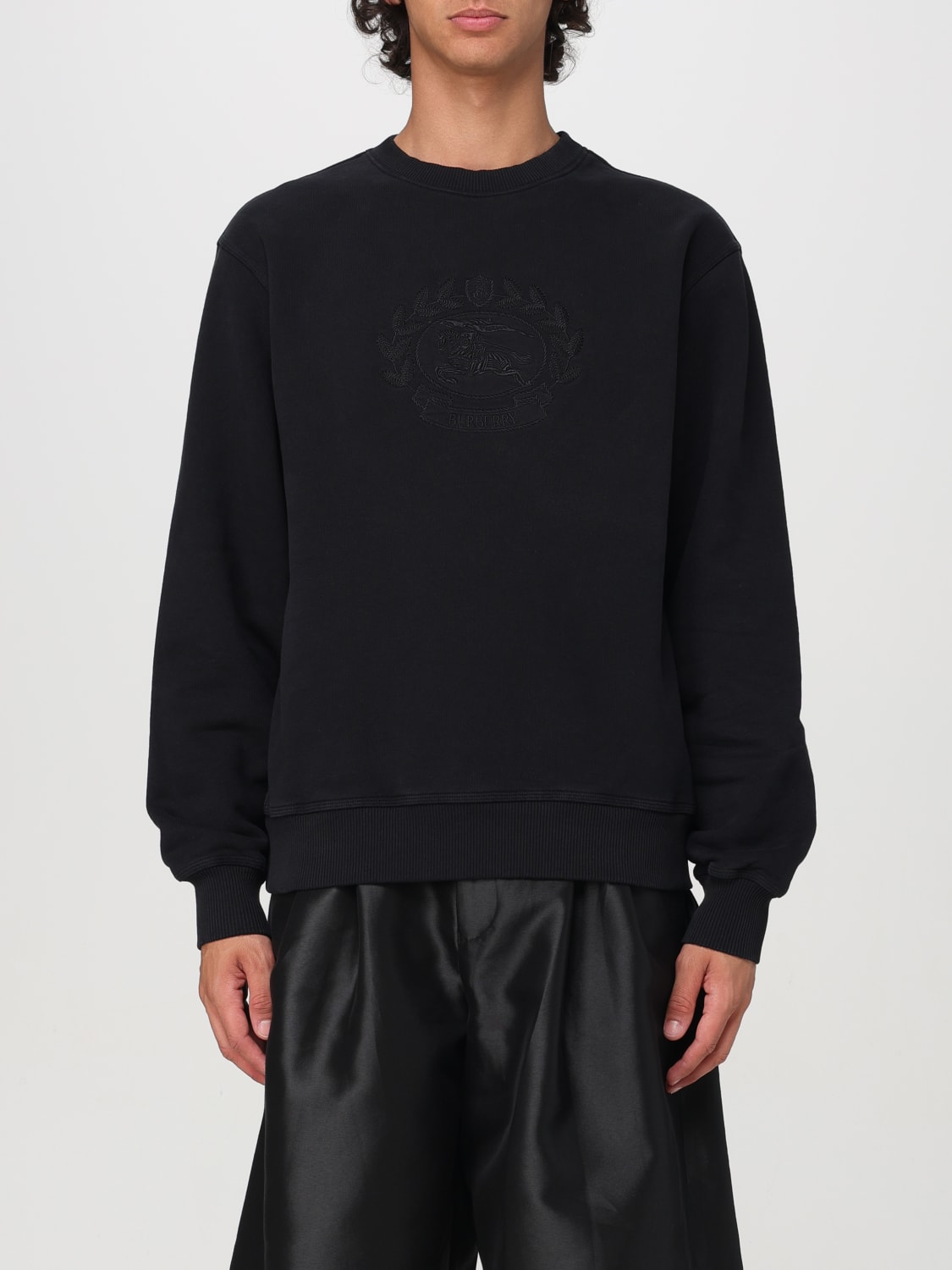 BURBERRY SWEATSHIRT: Sweater men Burberry, Black - Img 1