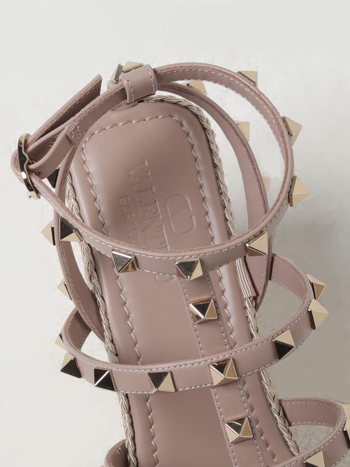 VALENTINO GARAVANI WEDGE SHOES: Flat sandals woman Valentino Garavani, Blush Pink - Img 4