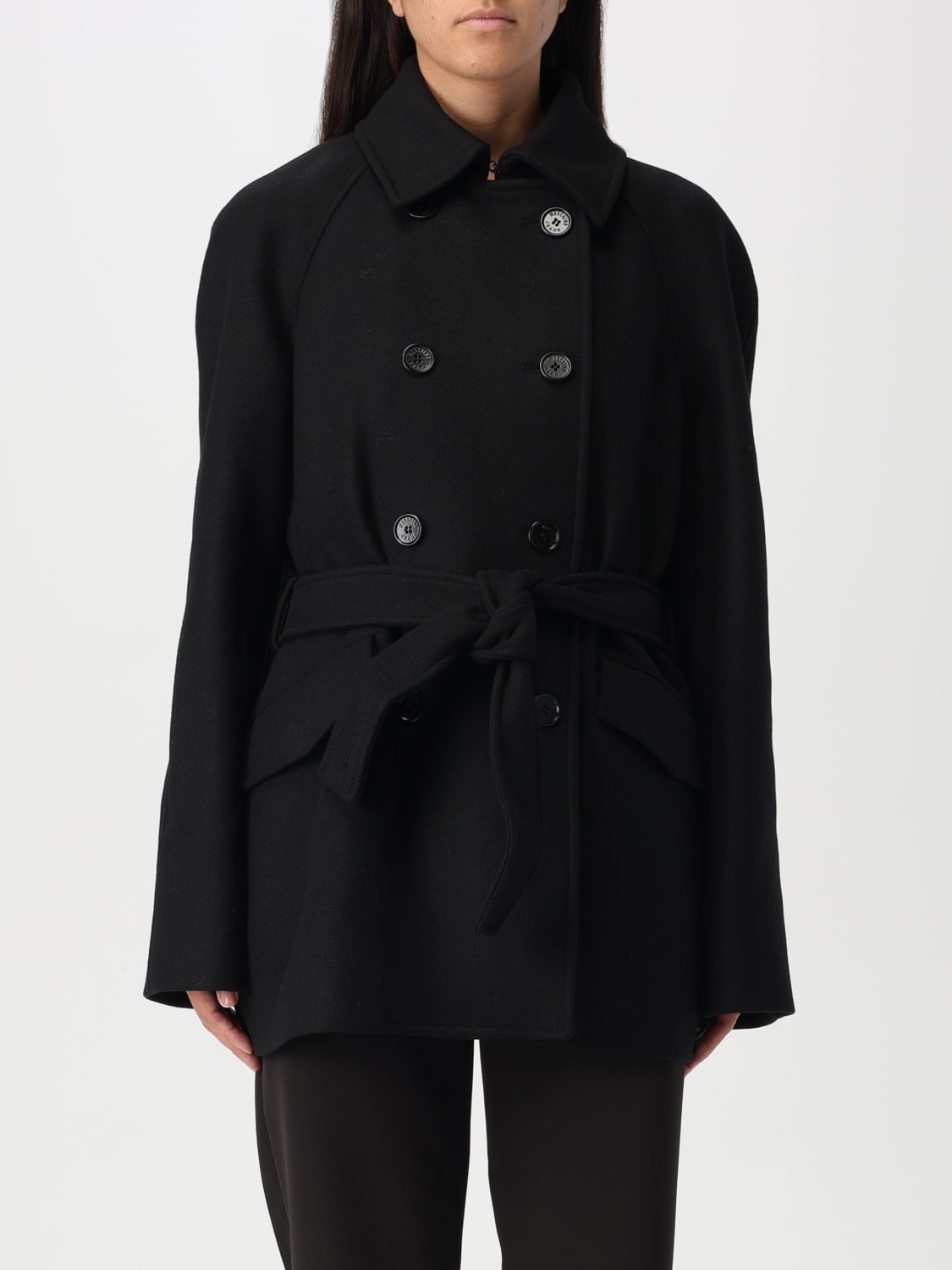 MOSCHINO JEANS COAT: Coat woman Moschino Jeans, Black - Img 1