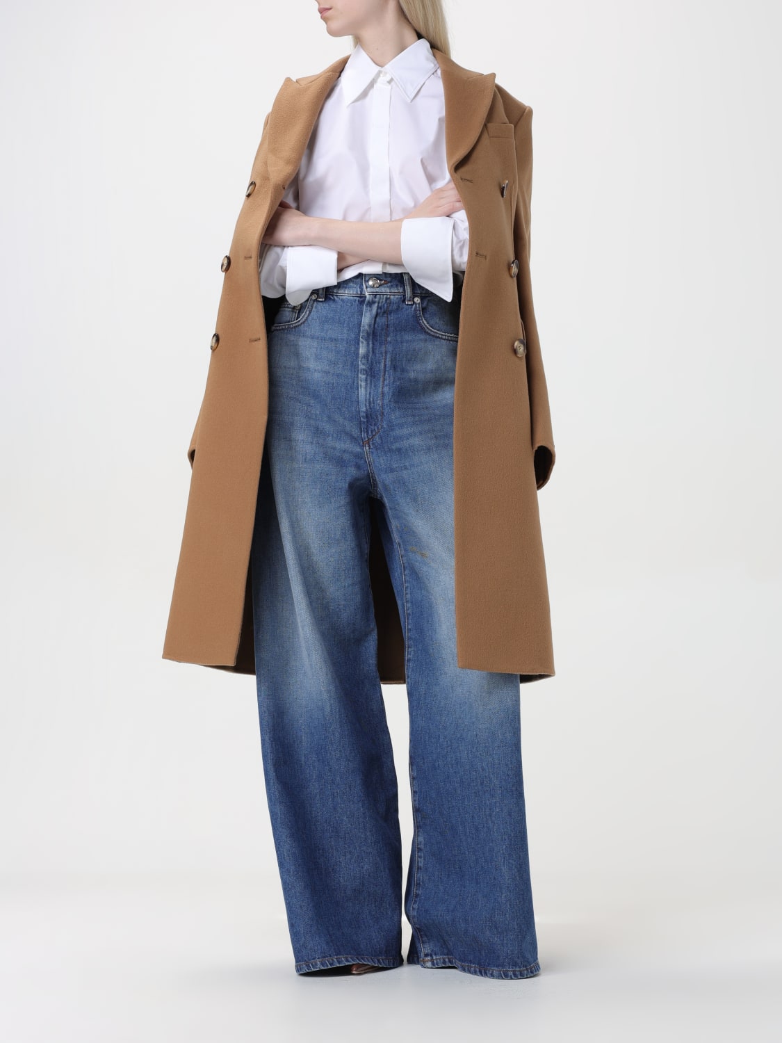 コート SPORTMAX Woman Coat Camel 2422016041600 001 Sportmax Outlet: Coat woman - Camel | Sportmax coat