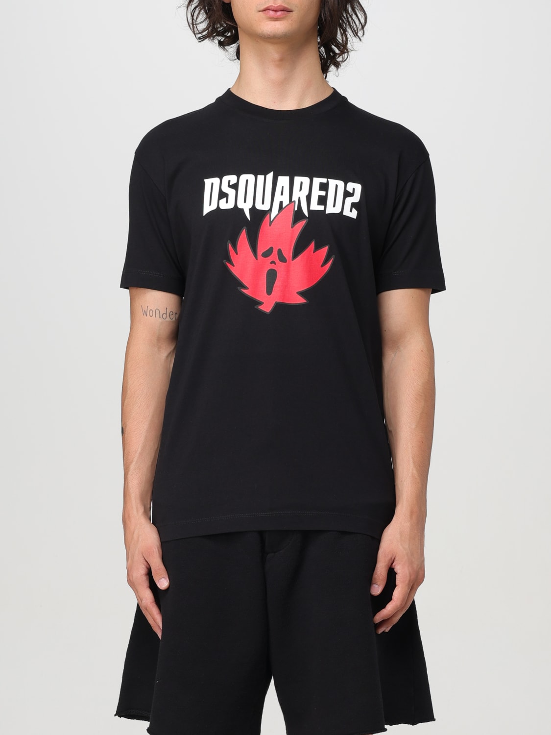 DSQUARED2 T恤: T恤 男士 Dsquared2, 黑色 - Img 1