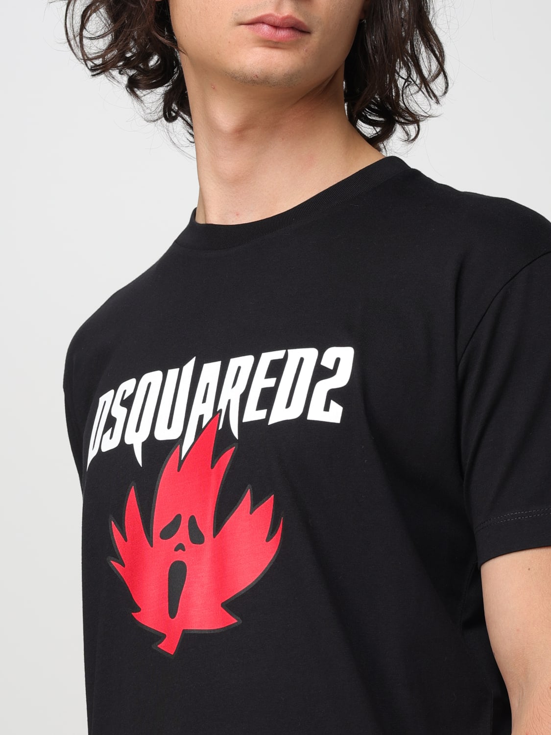 DSQUARED2 T恤: T恤 男士 Dsquared2, 黑色 - Img 3