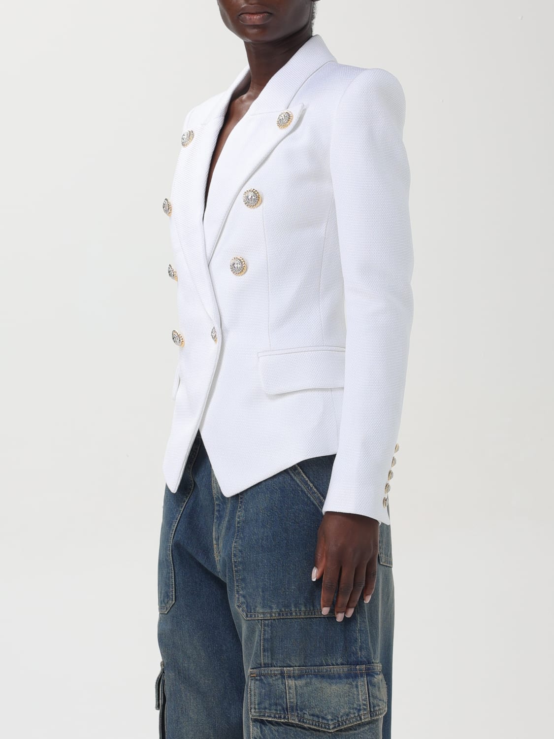 BALMAIN BLAZER: Blazer woman Balmain, White - Img 4