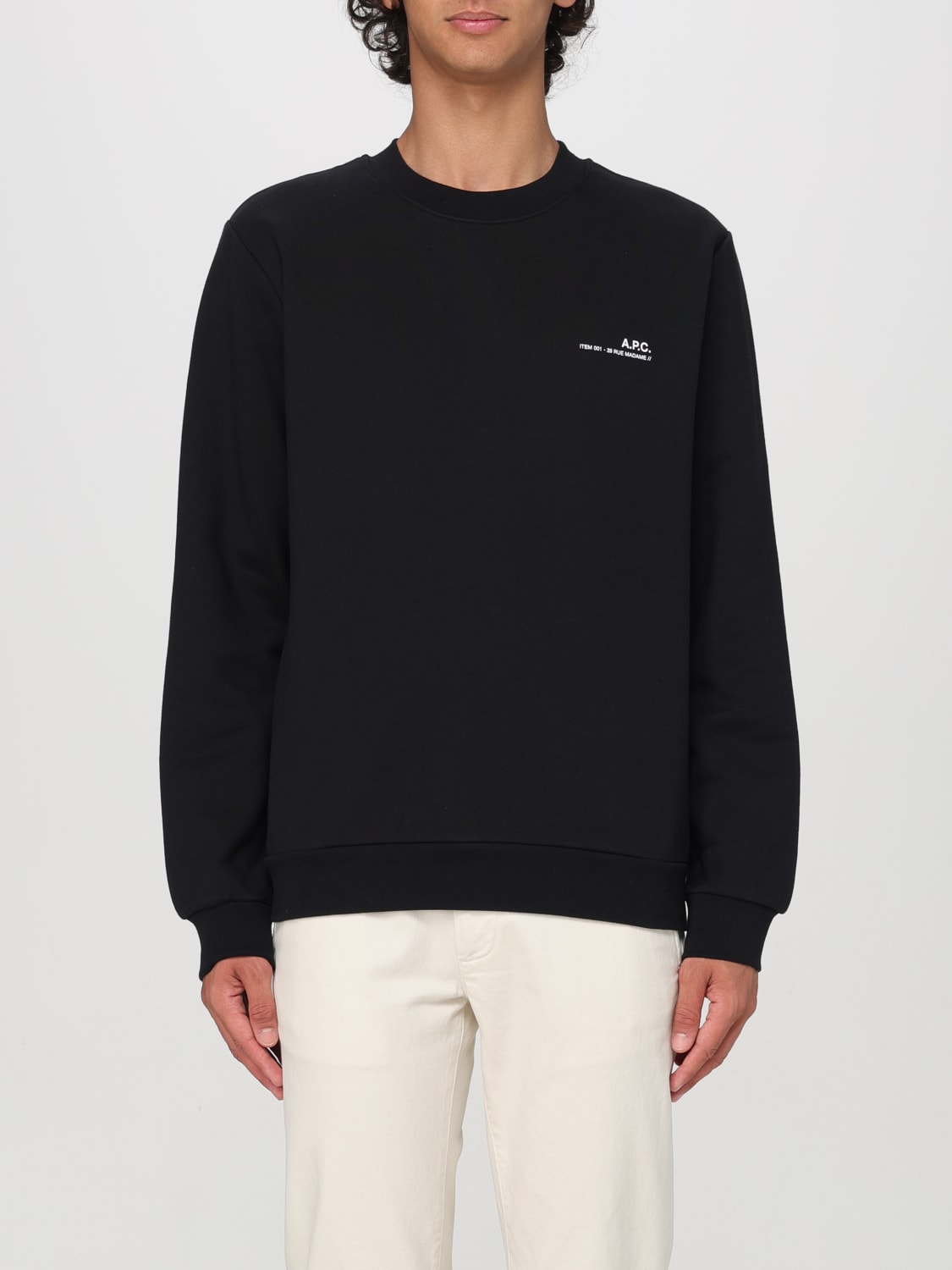 A.P.C. SWEATSHIRT: Sweatshirt men A.P.C., Black - Img 1