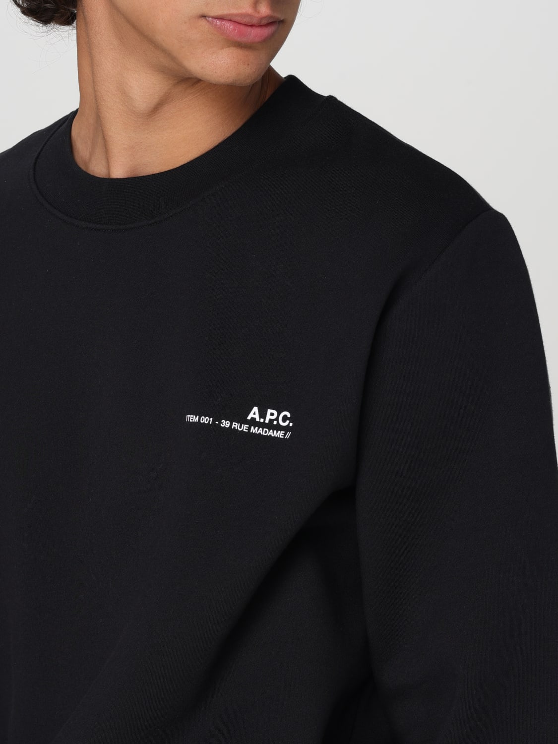 A.P.C. SWEATSHIRT: Sweatshirt men A.P.C., Black - Img 3