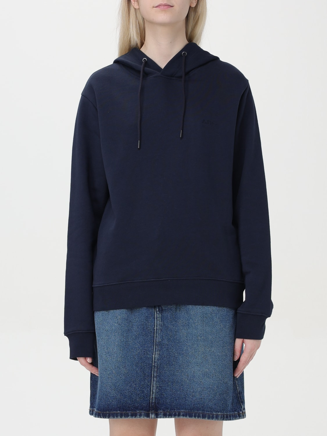 A.P.C. SWEAT-SHIRT: Sweat-shirt femme A.P.C., Bleu - Img 1