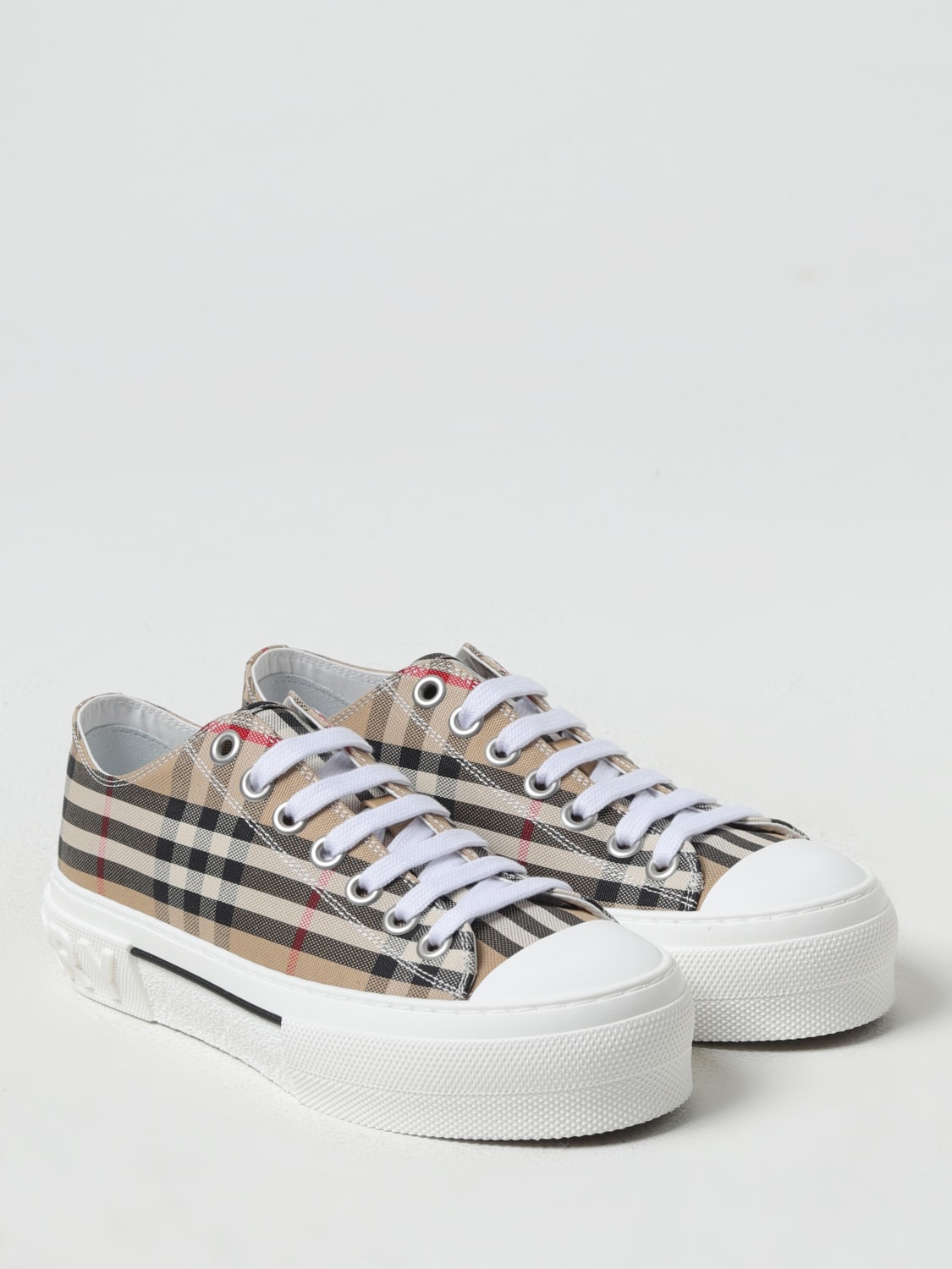 Burberry Outlet: Sneakers woman - Beige | Burberry sneakers