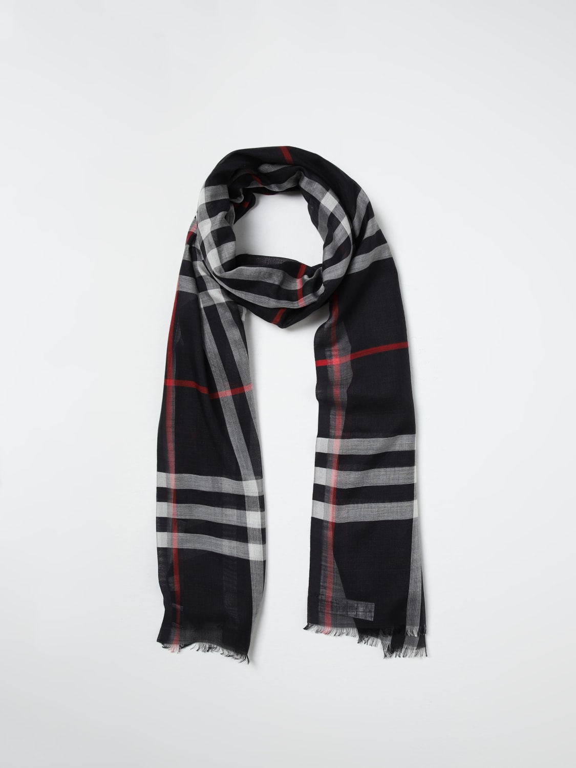 BURBERRY: Sciarpa Giant Check in misto lana e seta jacquard - Blue | Sciarpa  Burberry 8078780 online su GIGLIO.COM