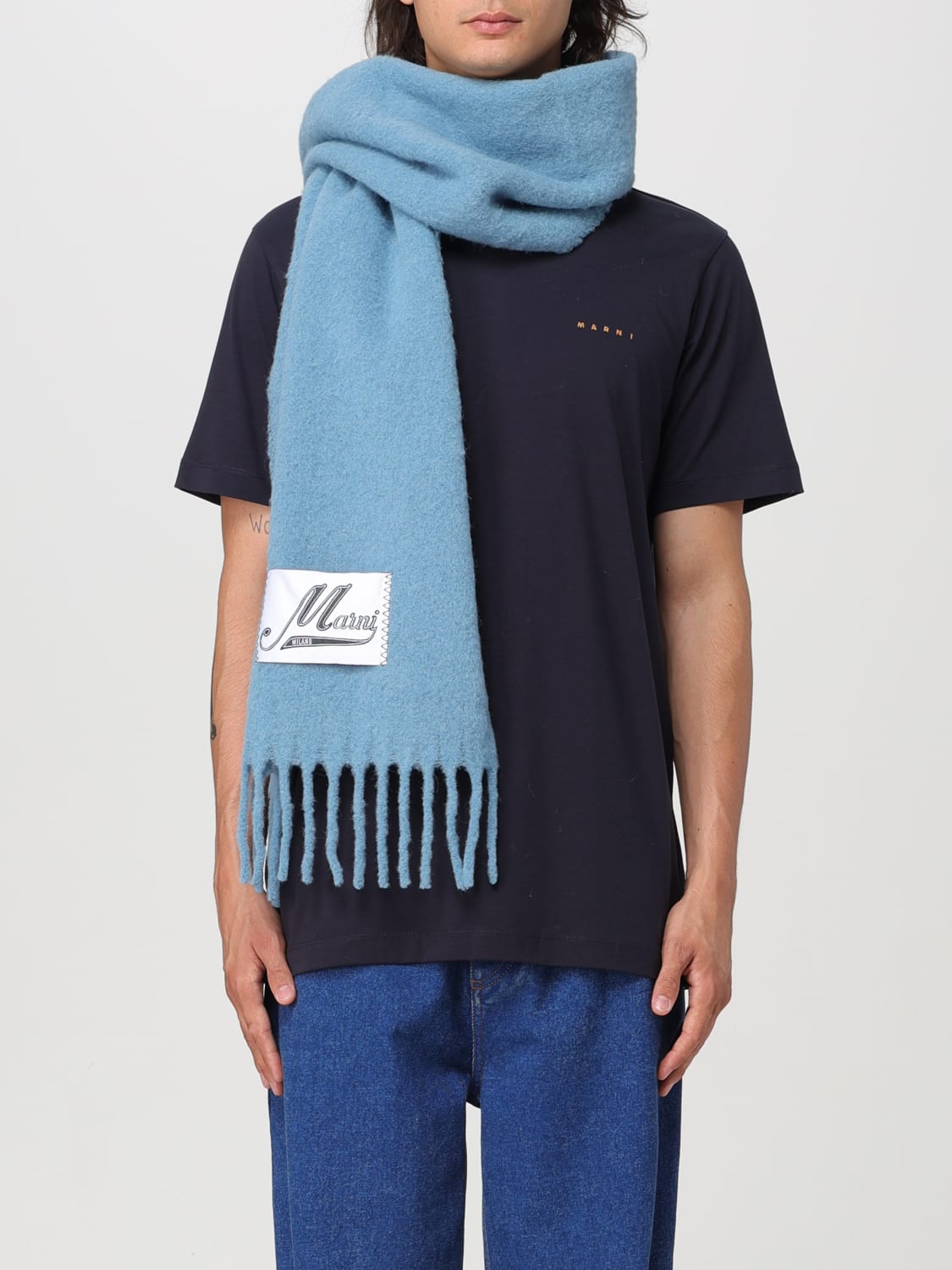 MARNI SCARF: Scarf men Marni, Blue - Img 2