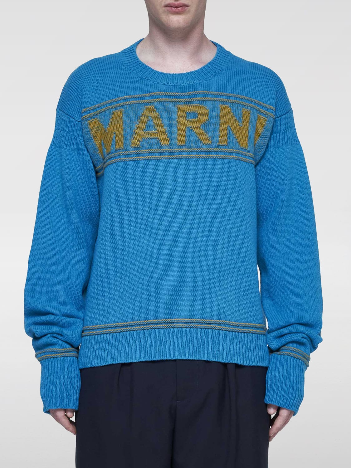 Giglio Maglione Marni in lana con logo jacquard