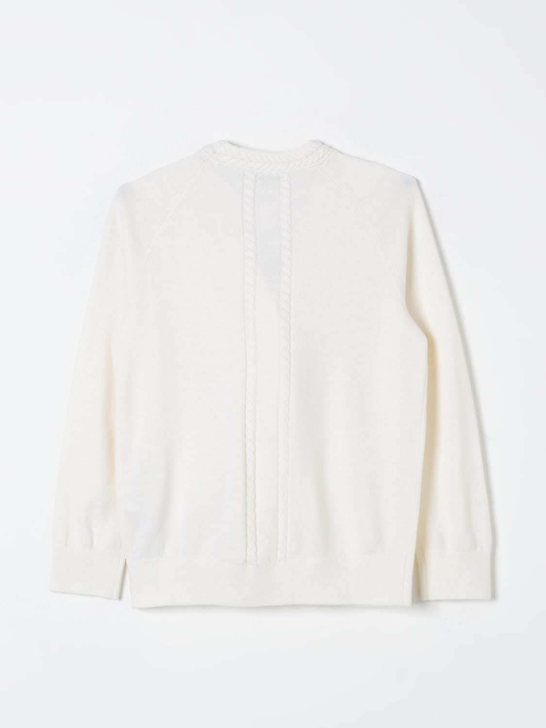 BURBERRY SWEATER: Cardigan kid Burberry, White - Img 2