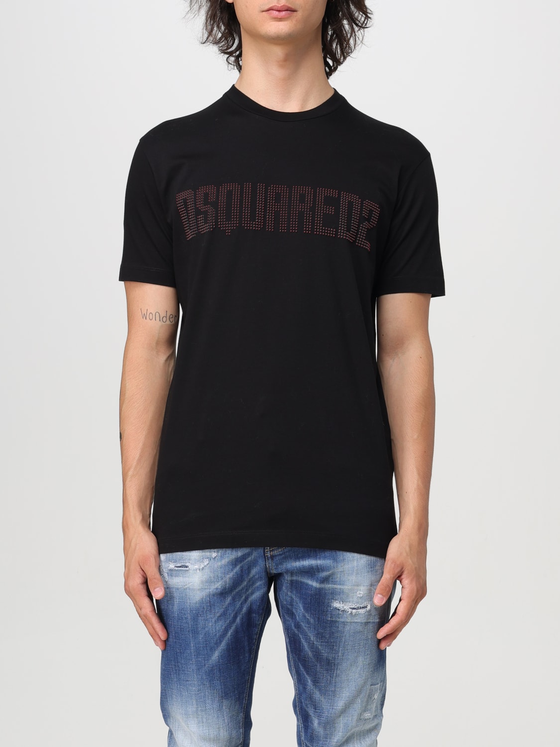 DSQUARED2 T恤: T恤 男士 Dsquared2, 黑色 - Img 1