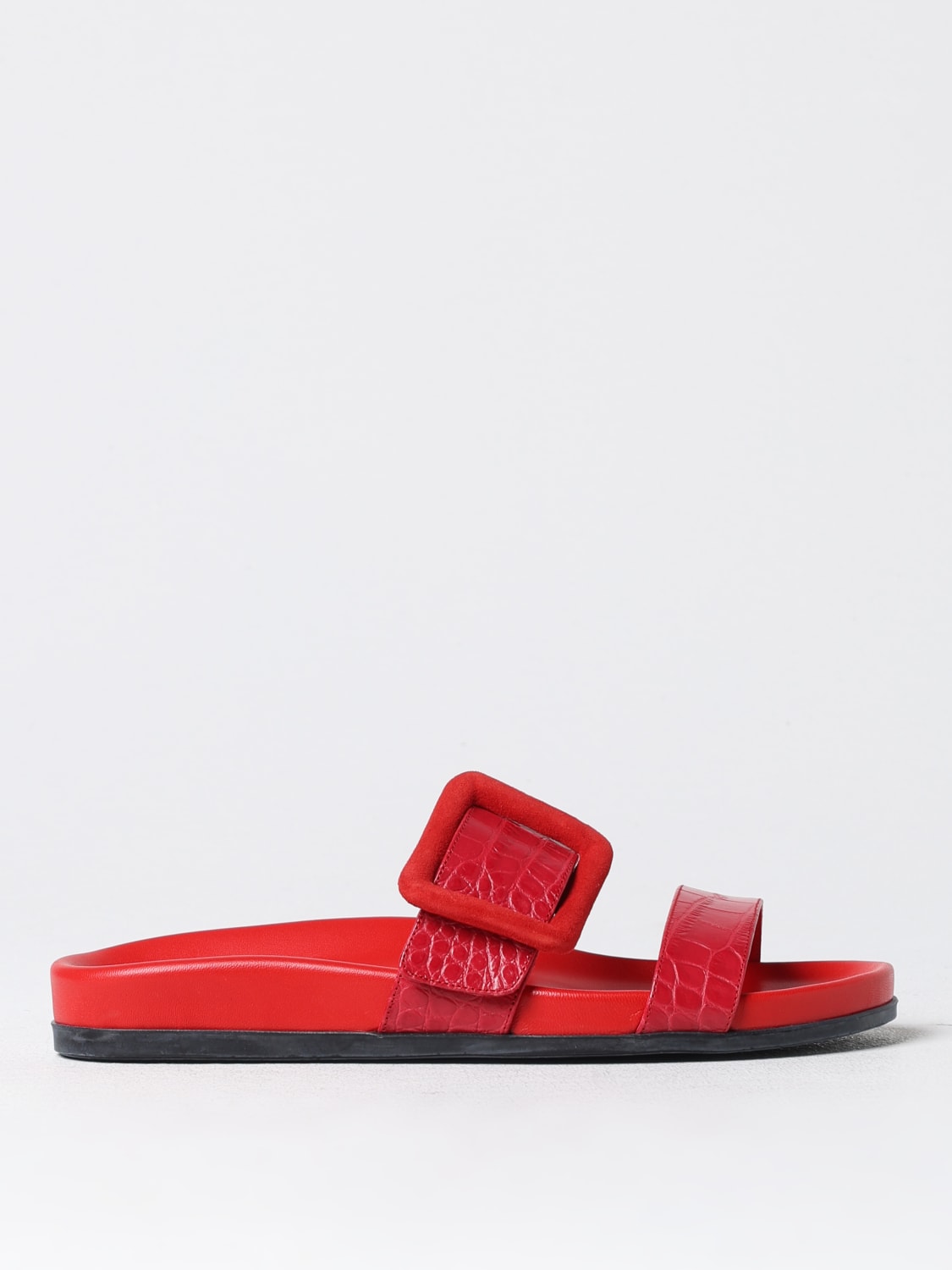 MANOLO BLAHNIK FLAT SANDALS: Shoes woman Manolo Blahnik, Red - Img 1