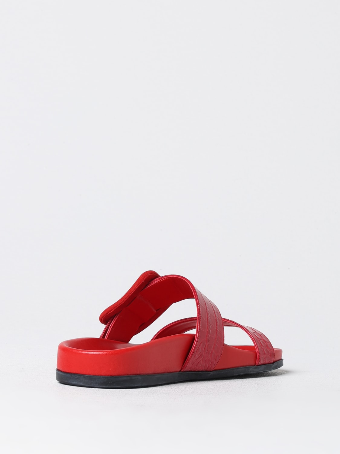 MANOLO BLAHNIK FLAT SANDALS: Shoes woman Manolo Blahnik, Red - Img 3