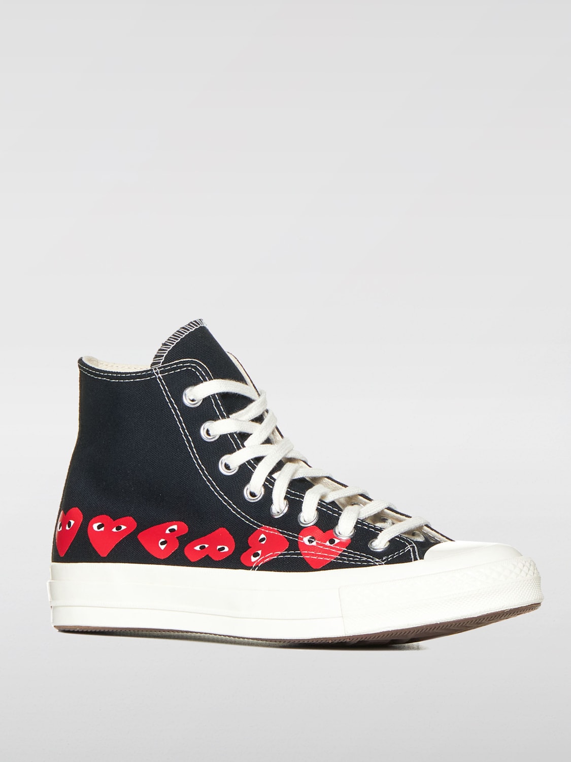 COMME DES GARCONS PLAY Sneakers Chuck Taylor High Converse x Comme Des Garcons Play in canvas Nero Sneakers Comme Des Garcons Play P1K127D online su GIGLIO.COM