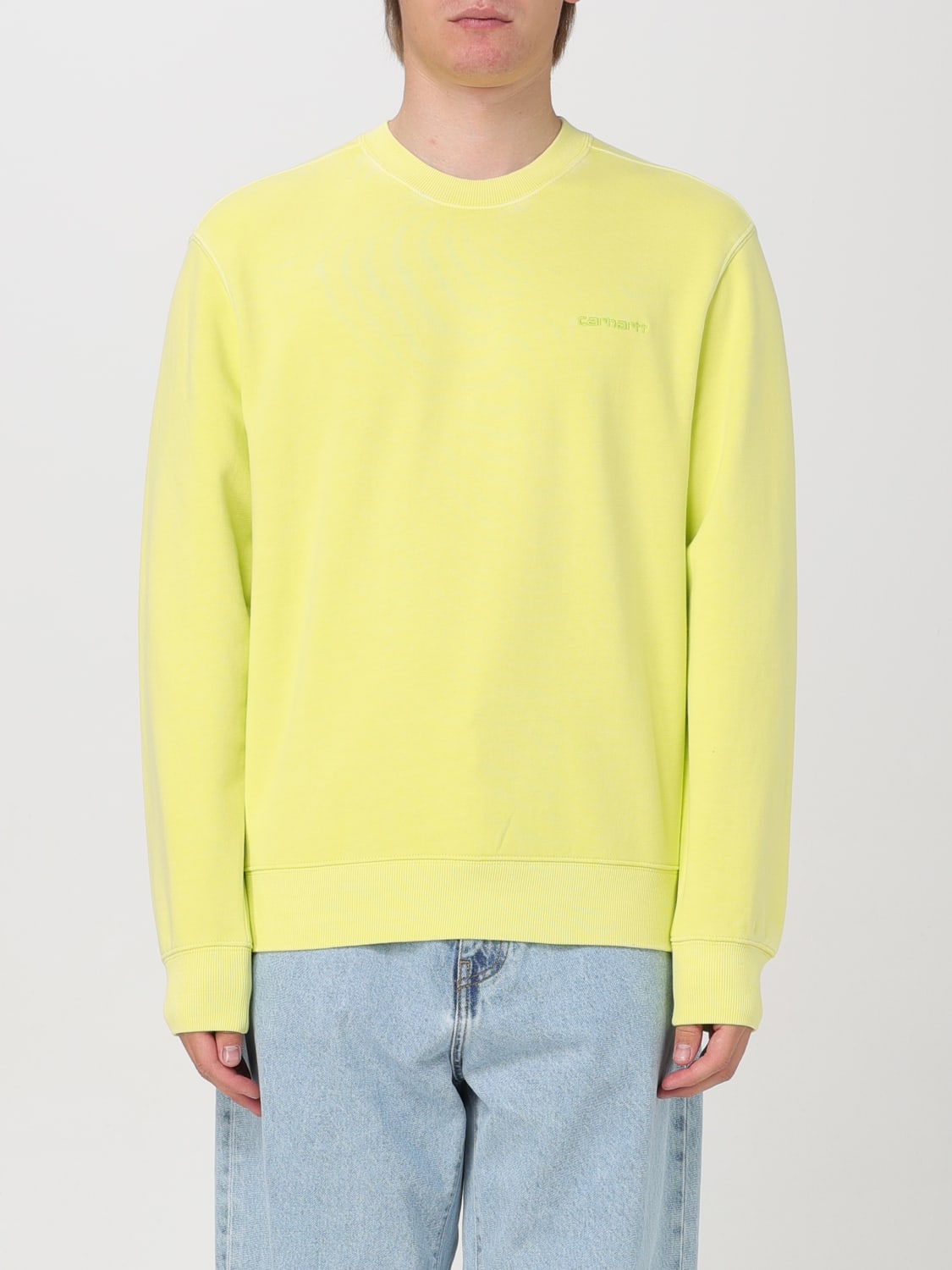 CARHARTT WIP FELPA: Felpa Carhartt Wip in cotone con logo ricamato , Lime - Img 1