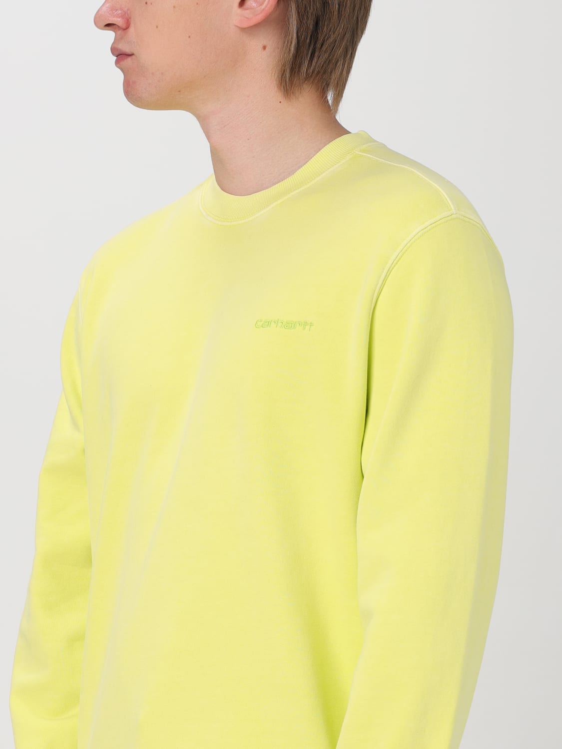 CARHARTT WIP FELPA: Felpa Carhartt Wip in cotone con logo ricamato , Lime - Img 3