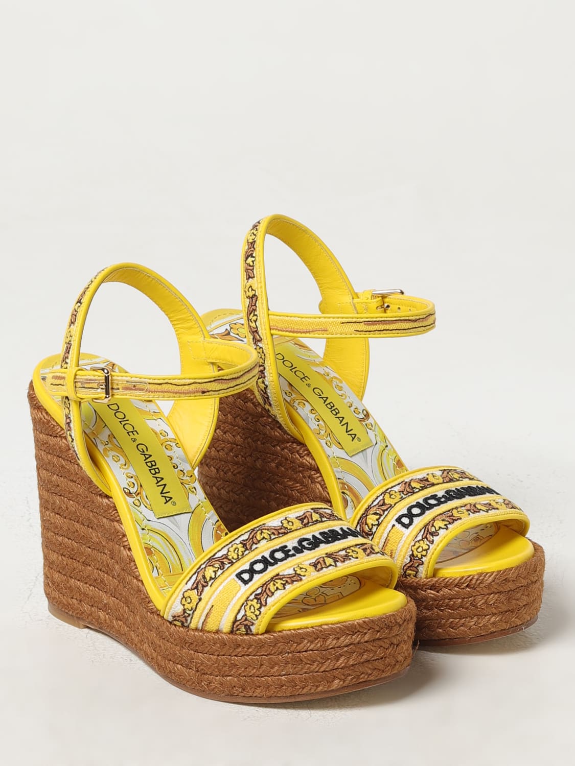 DOLCE & GABBANA WEDGE SHOES: Shoes woman Dolce & Gabbana, Yellow - Img 2