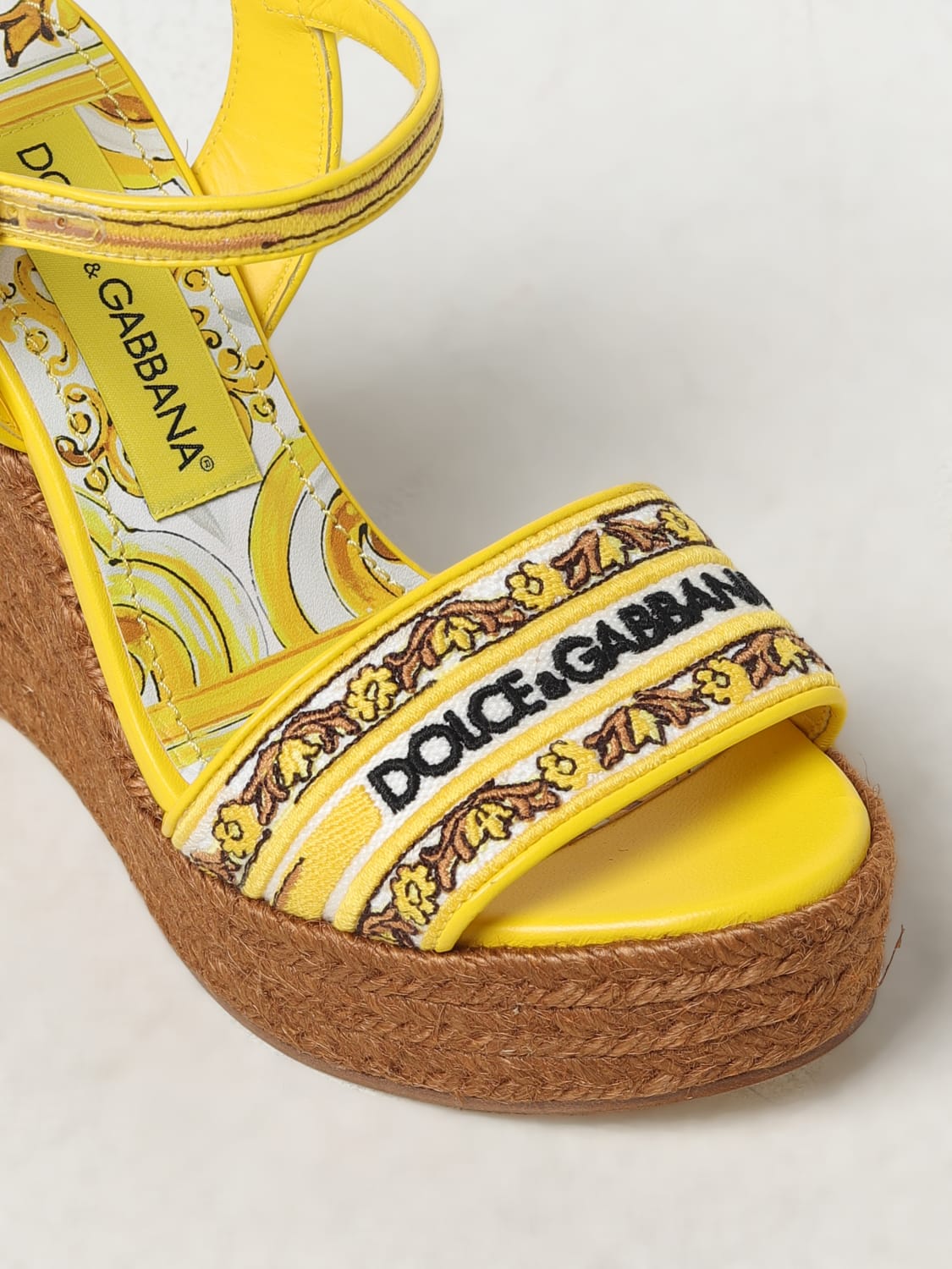 DOLCE & GABBANA WEDGE SHOES: Shoes woman Dolce & Gabbana, Yellow - Img 4