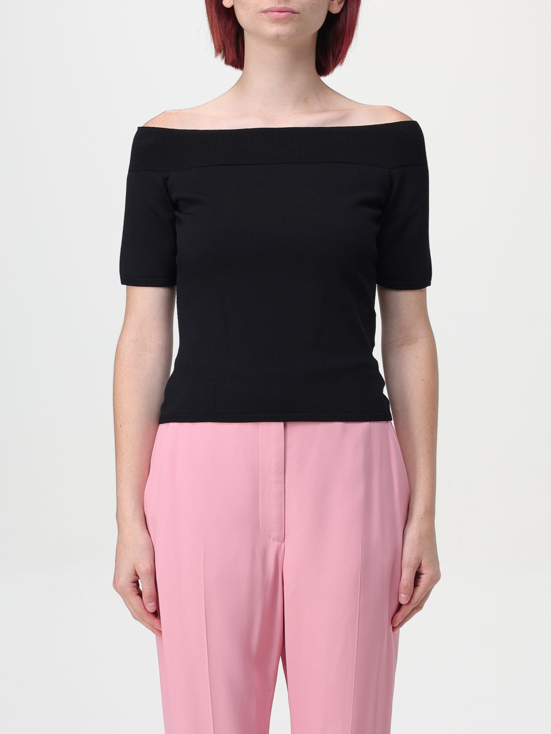 MCQUEEN TOP: Top damen McQueen, Schwarz - Img 1