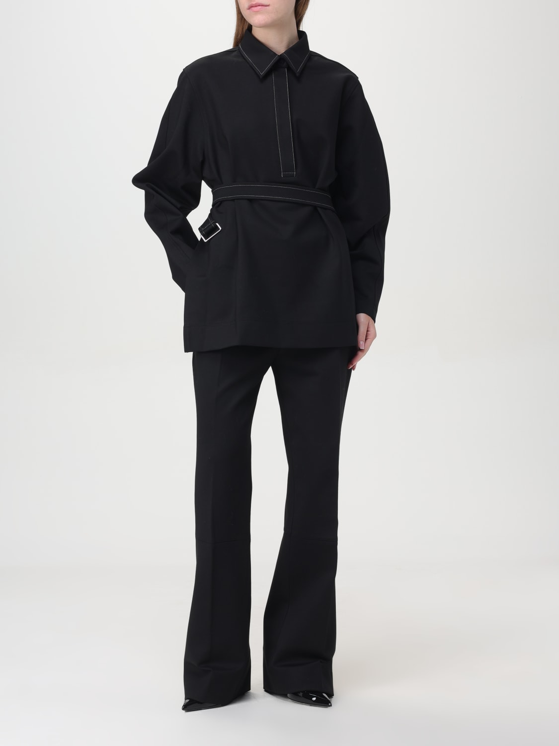 VICTORIA VICTORIA BECKHAM CAMICIA: Camicia Victoria Victoria Beckham in misto viscosa , Nero - Img 2