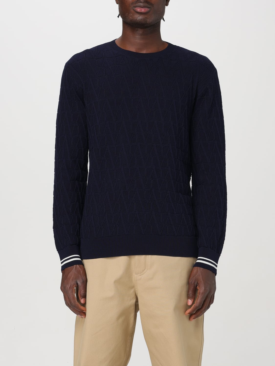 VALENTINO SWEATER: Sweater men Valentino, Blue - Img 1