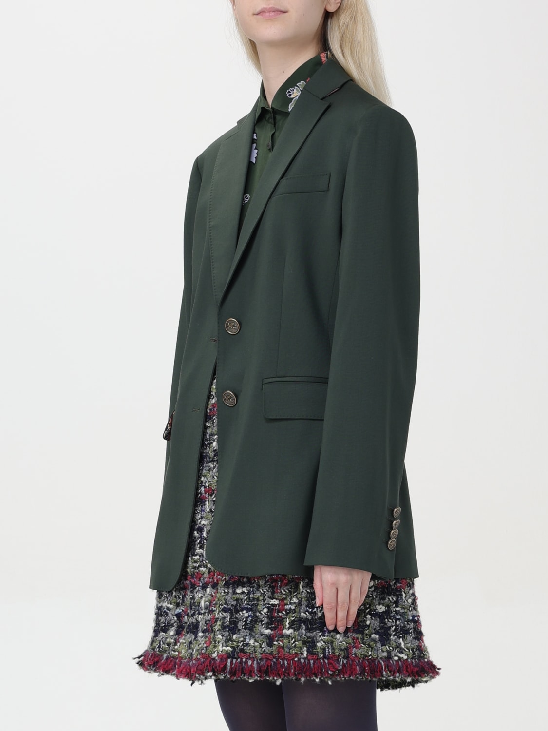 ETRO BLAZER: Jacket woman Etro, Green - Img 4