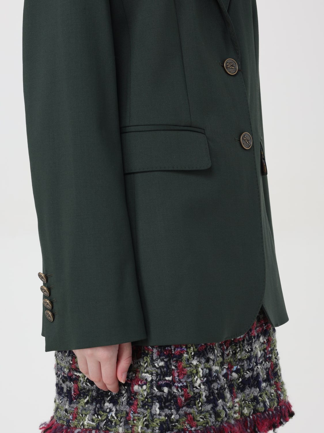 ETRO BLAZER: Jacket woman Etro, Green - Img 5