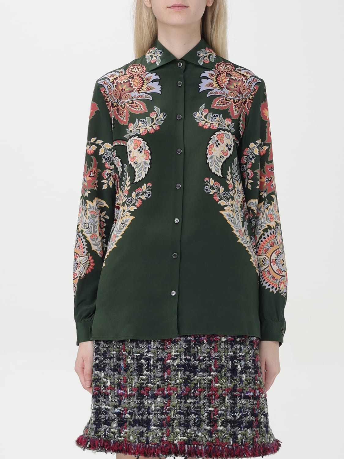 ETRO SHIRT: Shirt woman Etro, Green - Img 1