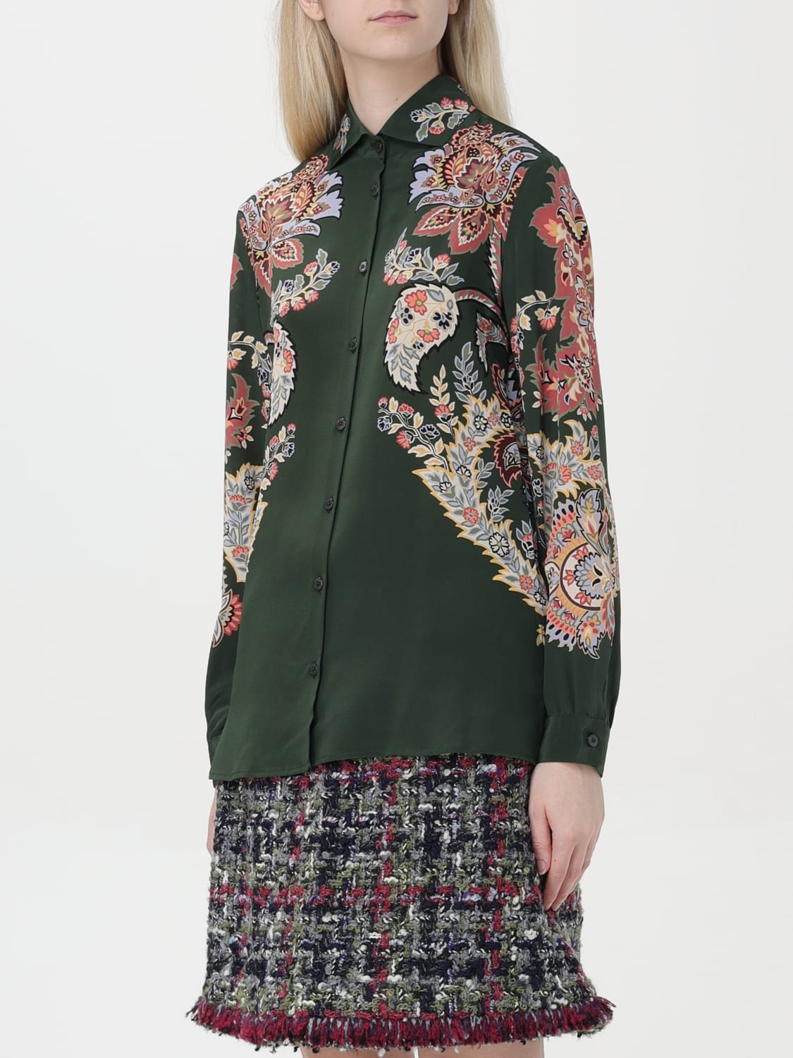 ETRO SHIRT: Shirt woman Etro, Green - Img 4