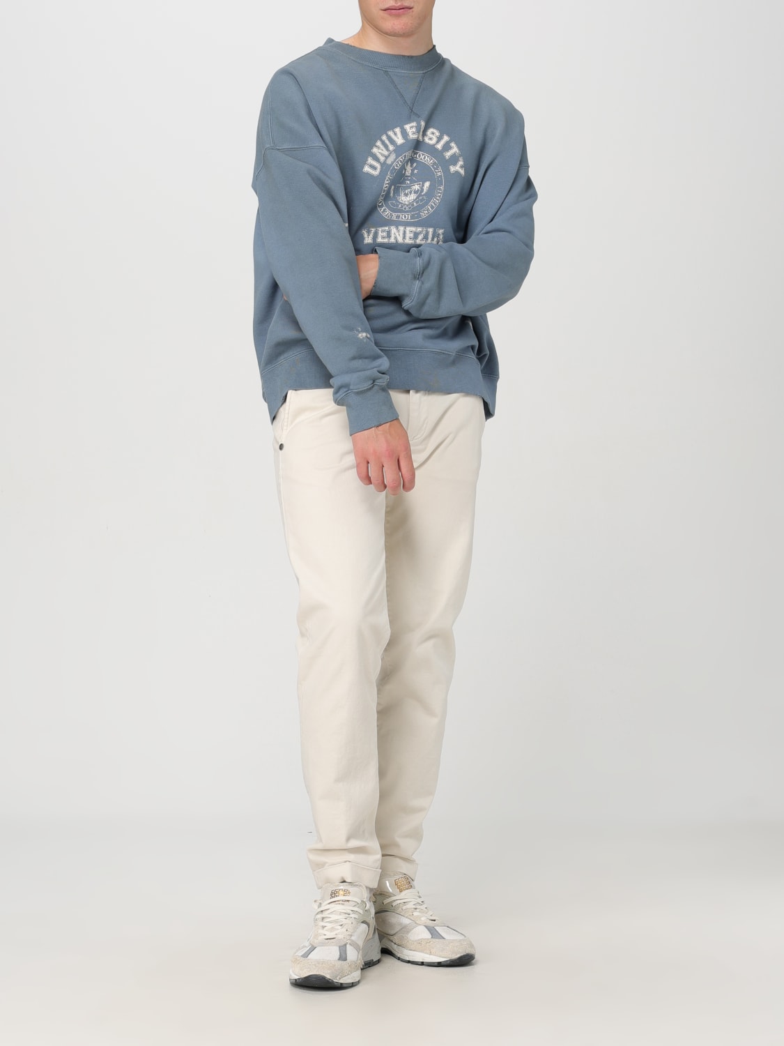 GOLDEN GOOSE 스웨트셔츠: 스웨트셔츠 남성 Golden Goose, 블루 - Img 2