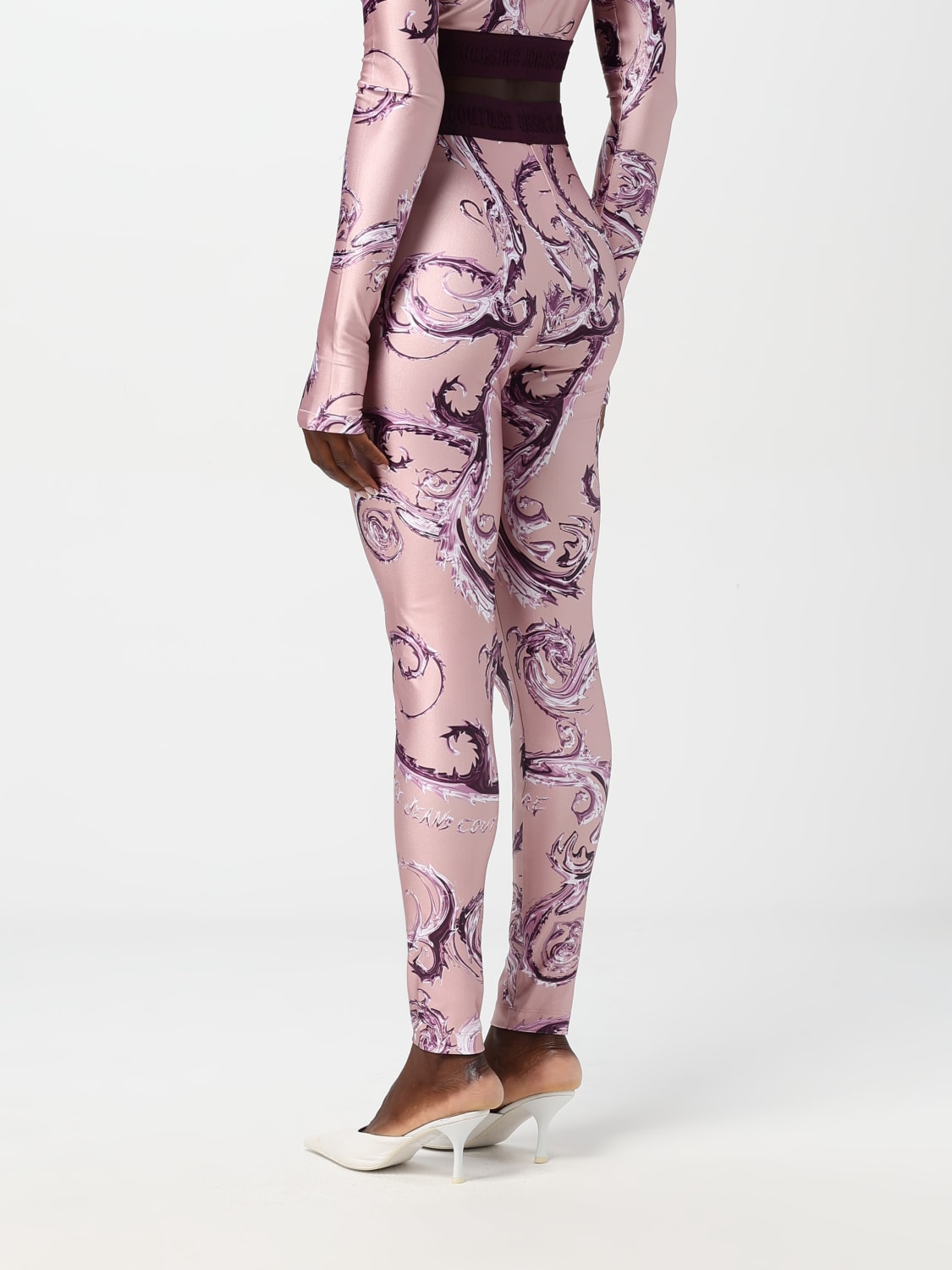 VERSACE JEANS COUTURE PANTS: Pants woman Versace Jeans Couture, Pink - Img 3