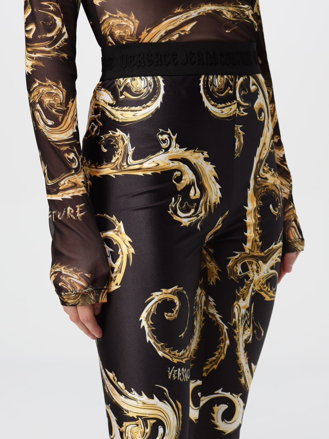 VERSACE JEANS COUTURE: Pants woman - Black 1 | Versace Jeans