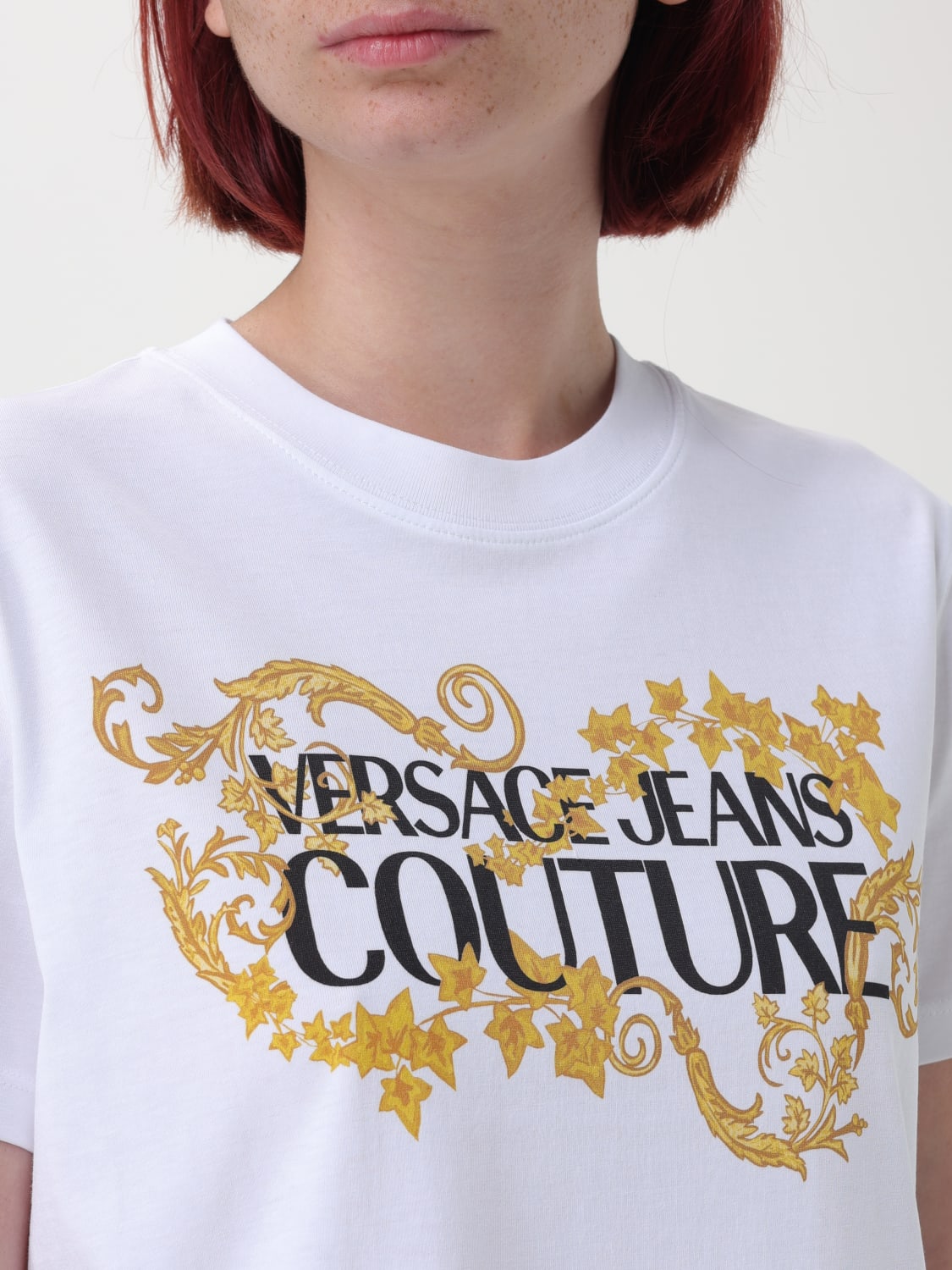 VERSACE JEANS COUTURE CAMISETA: Camiseta mujer Versace Jeans Couture, Blanco - Img 3