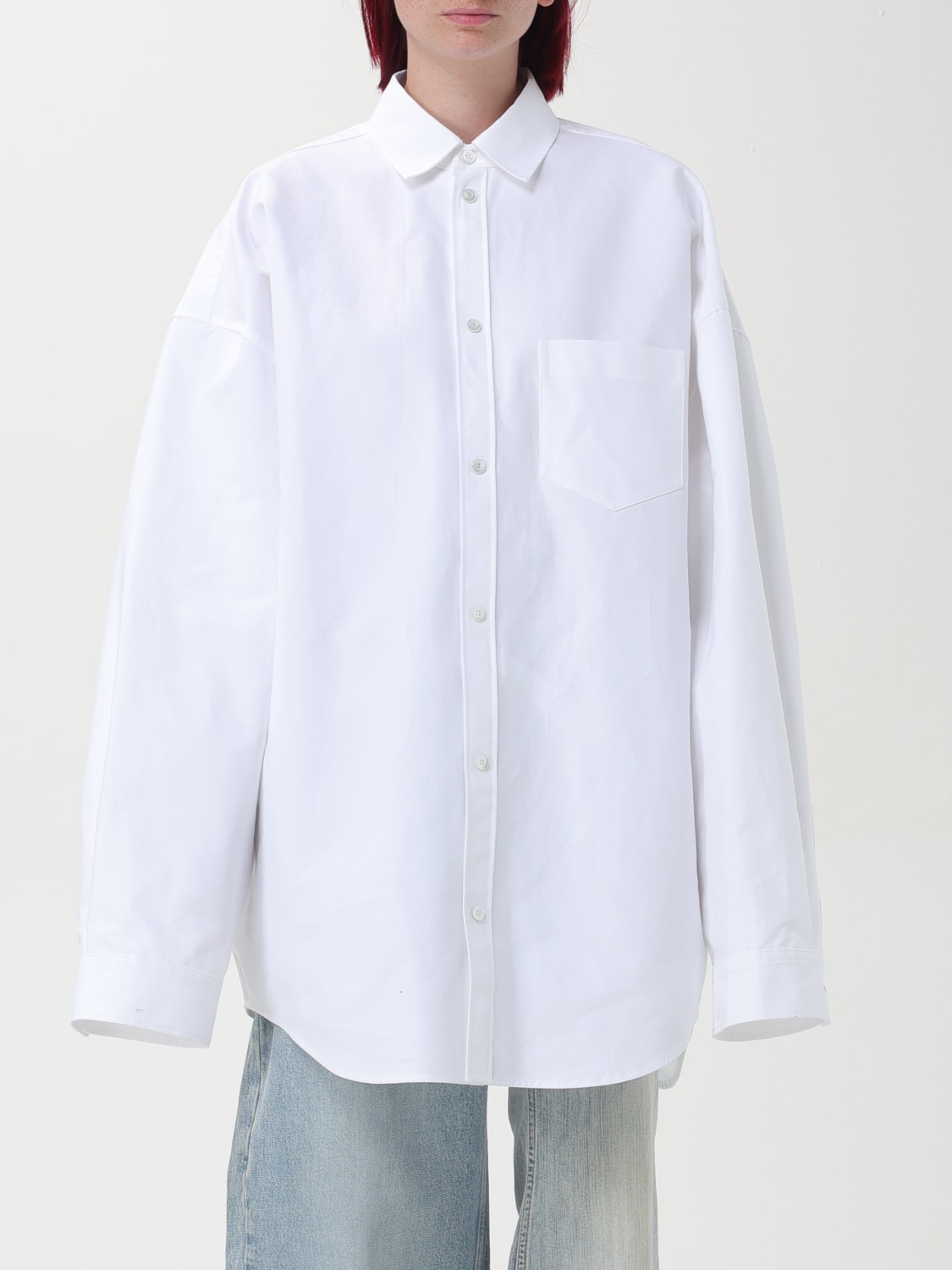 BALENCIAGA CAMISA: Abrigo mujer Balenciaga, Blanco - Img 1