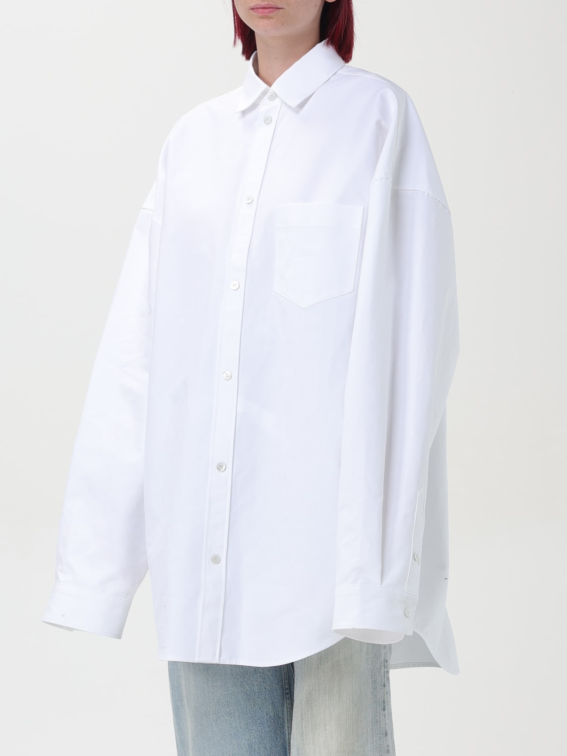 BALENCIAGA CAMISA: Abrigo mujer Balenciaga, Blanco - Img 4