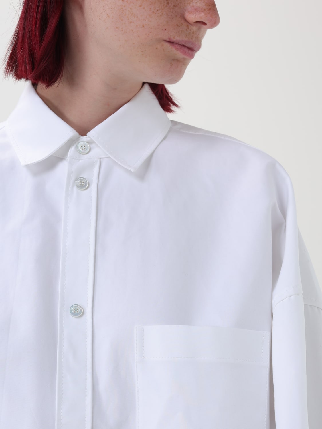 BALENCIAGA CAMISA: Abrigo mujer Balenciaga, Blanco - Img 5