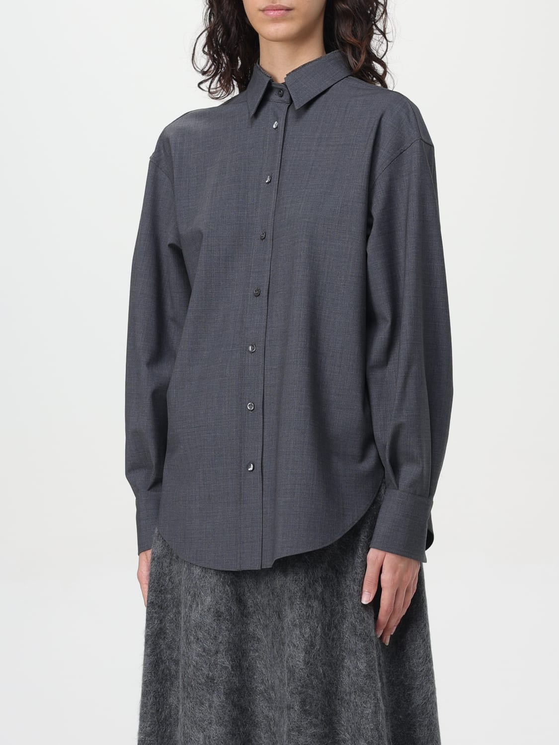 BRUNELLO CUCINELLI SHIRT: Cardigan woman Brunello Cucinelli, Grey - Img 3