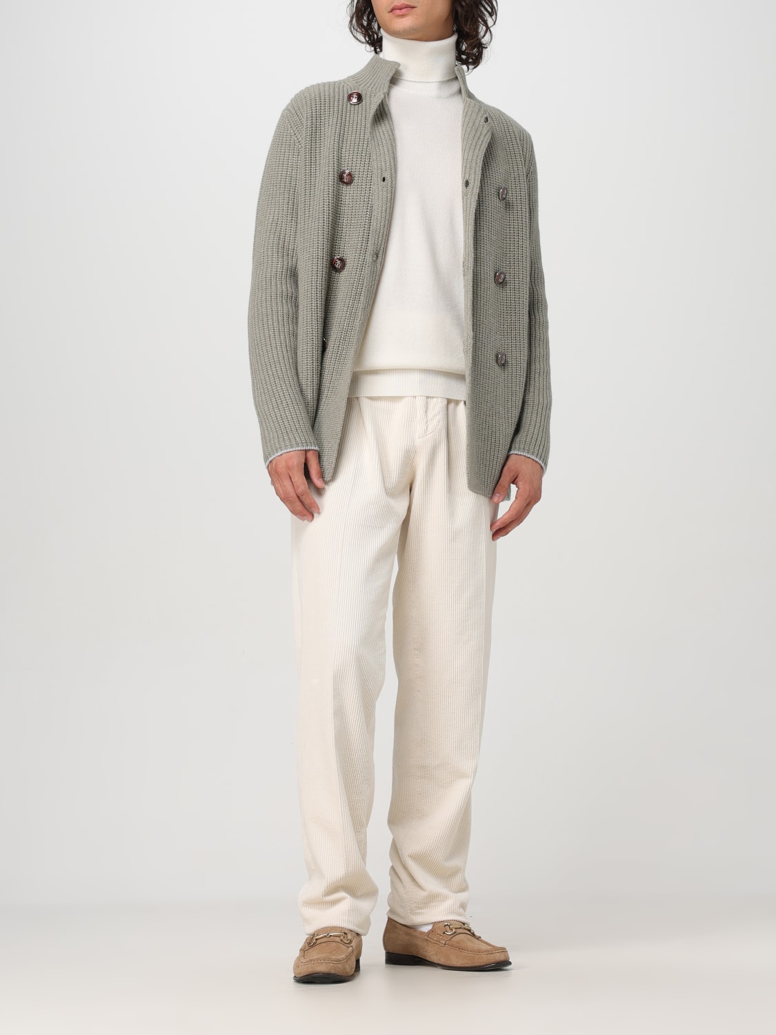 BRUNELLO CUCINELLI CARDIGAN: Cardigan homme Brunello Cucinelli, Vert - Img 2