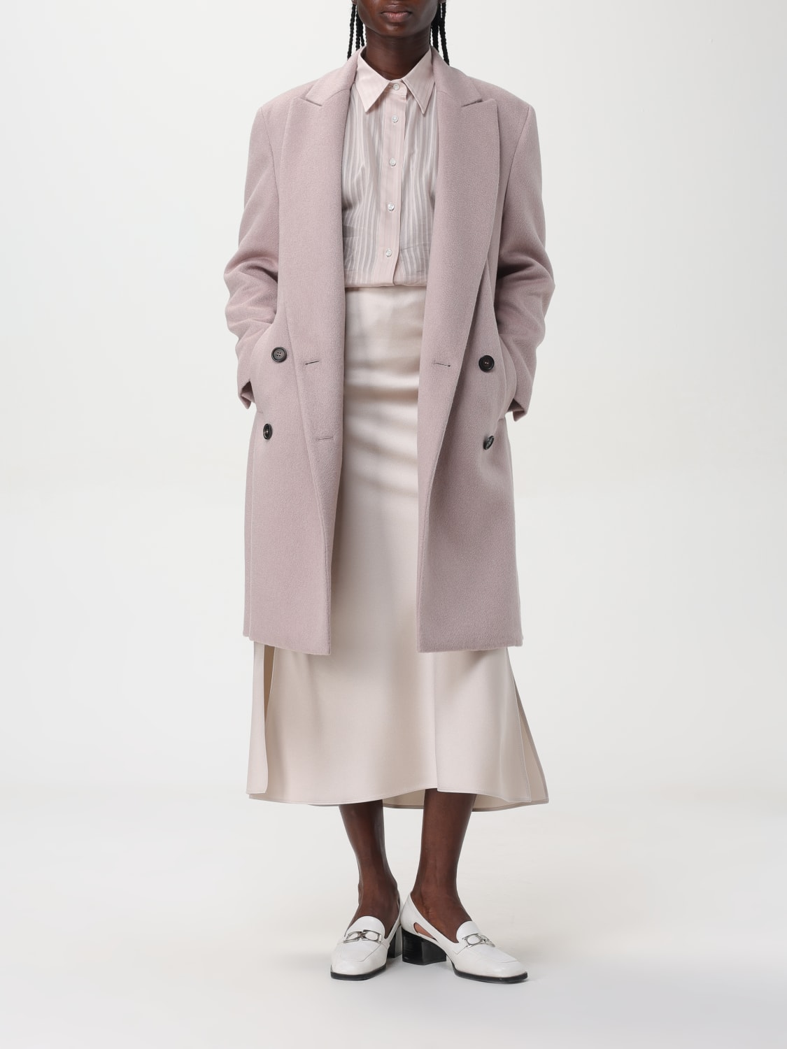 BRUNELLO CUCINELLI COAT: Trench coat woman Brunello Cucinelli, Violet - Img 2