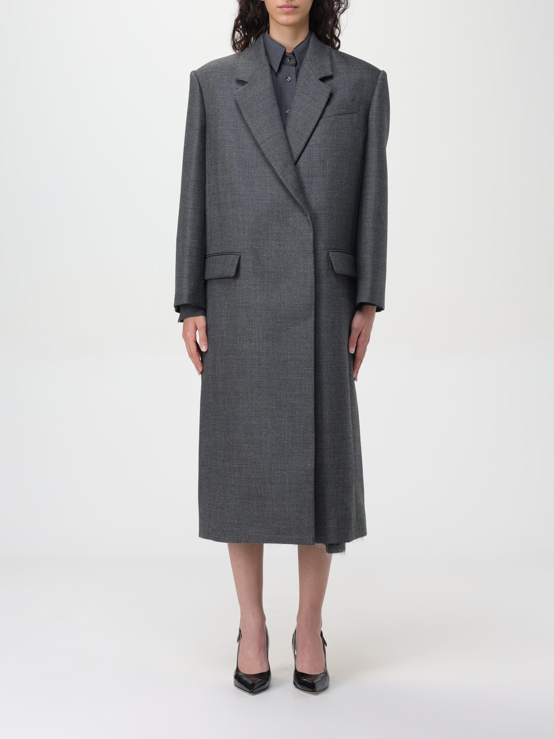 BRUNELLO CUCINELLI COAT: Trench coat woman Brunello Cucinelli, Grey - Img 1