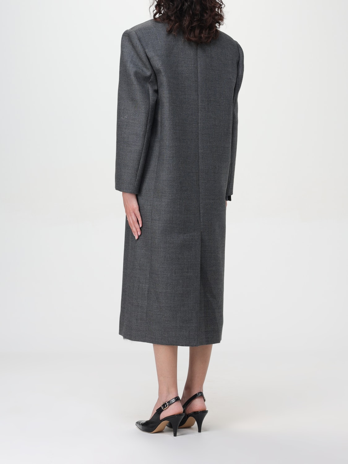 BRUNELLO CUCINELLI COAT: Trench coat woman Brunello Cucinelli, Grey - Img 3