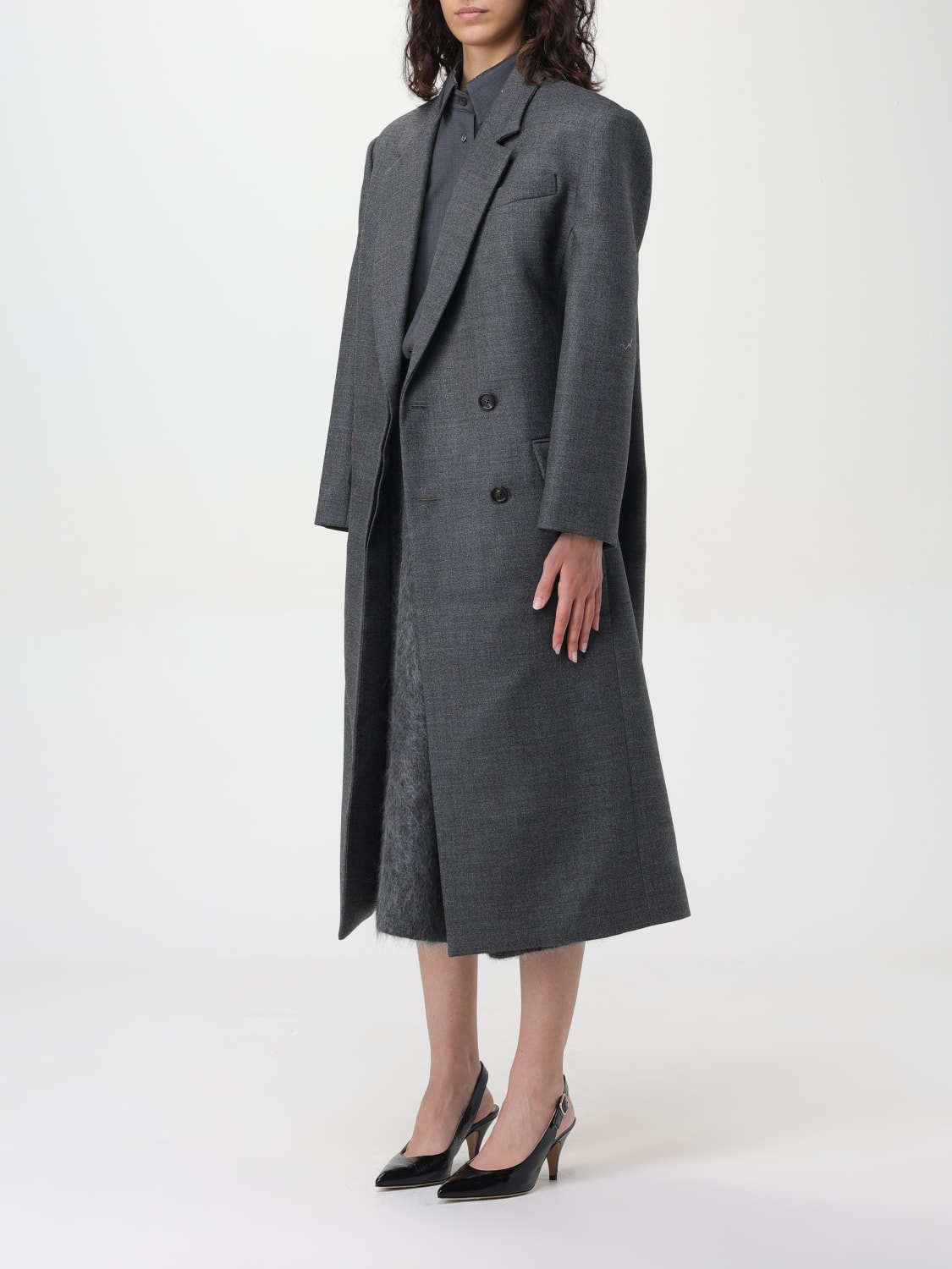 BRUNELLO CUCINELLI COAT: Trench coat woman Brunello Cucinelli, Grey - Img 4