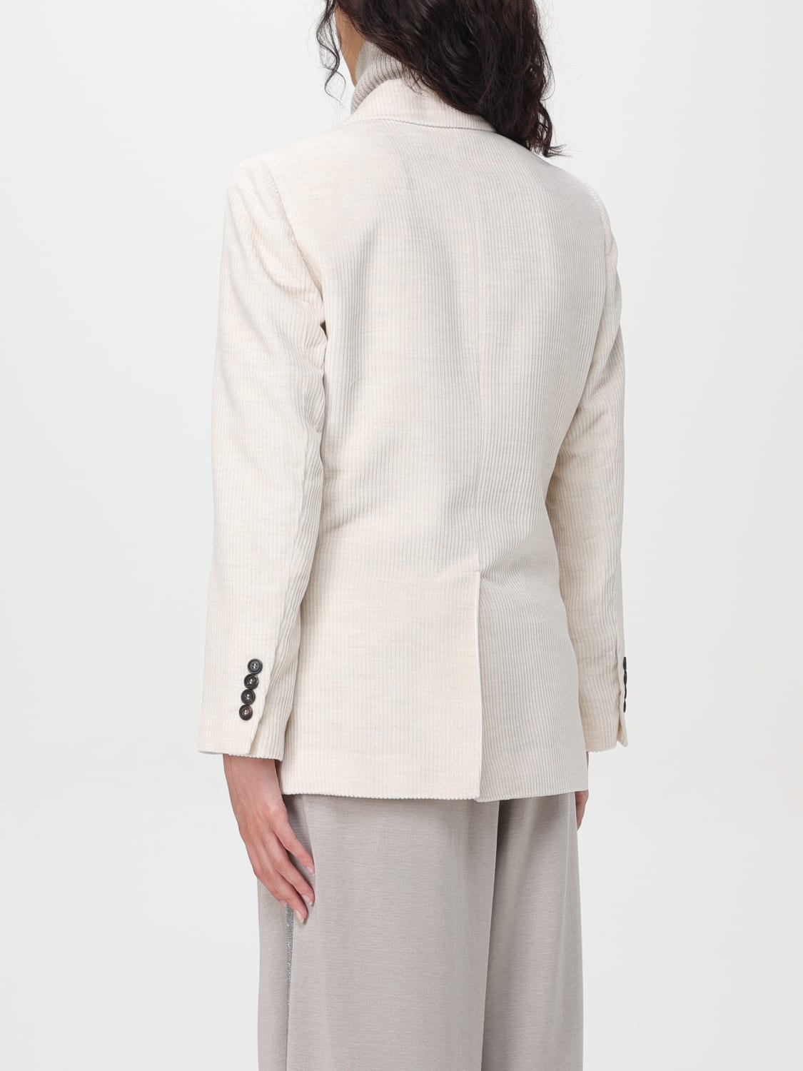 BRUNELLO CUCINELLI BLAZER: Jacket woman Brunello Cucinelli, White - Img 3