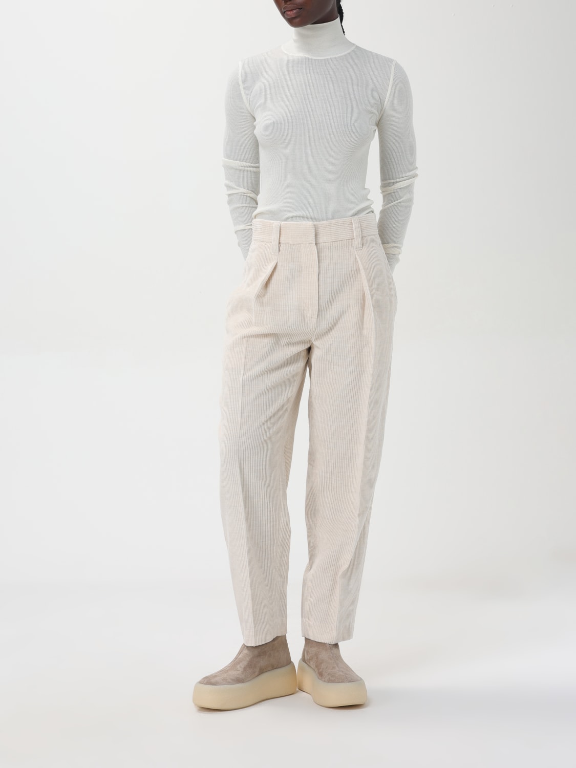 BRUNELLO CUCINELLI HOSE: Hose damen Brunello Cucinelli, Weiß - Img 2