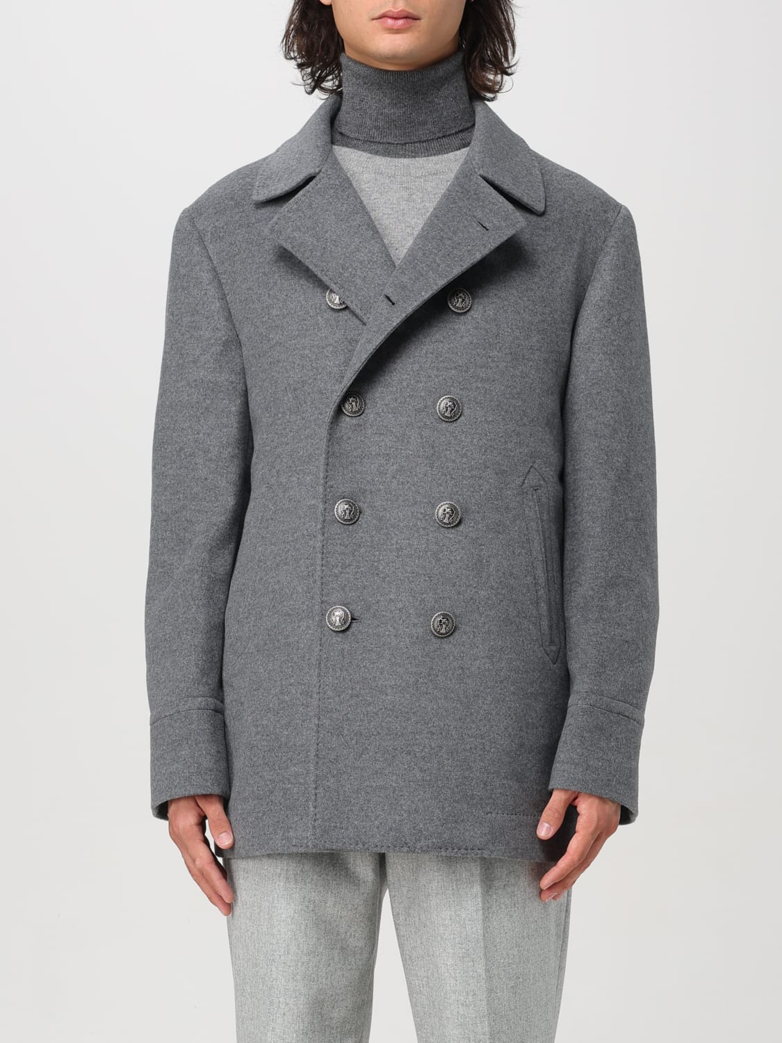 BRUNELLO CUCINELLI COAT: Trench coat men Brunello Cucinelli, Grey - Img 1