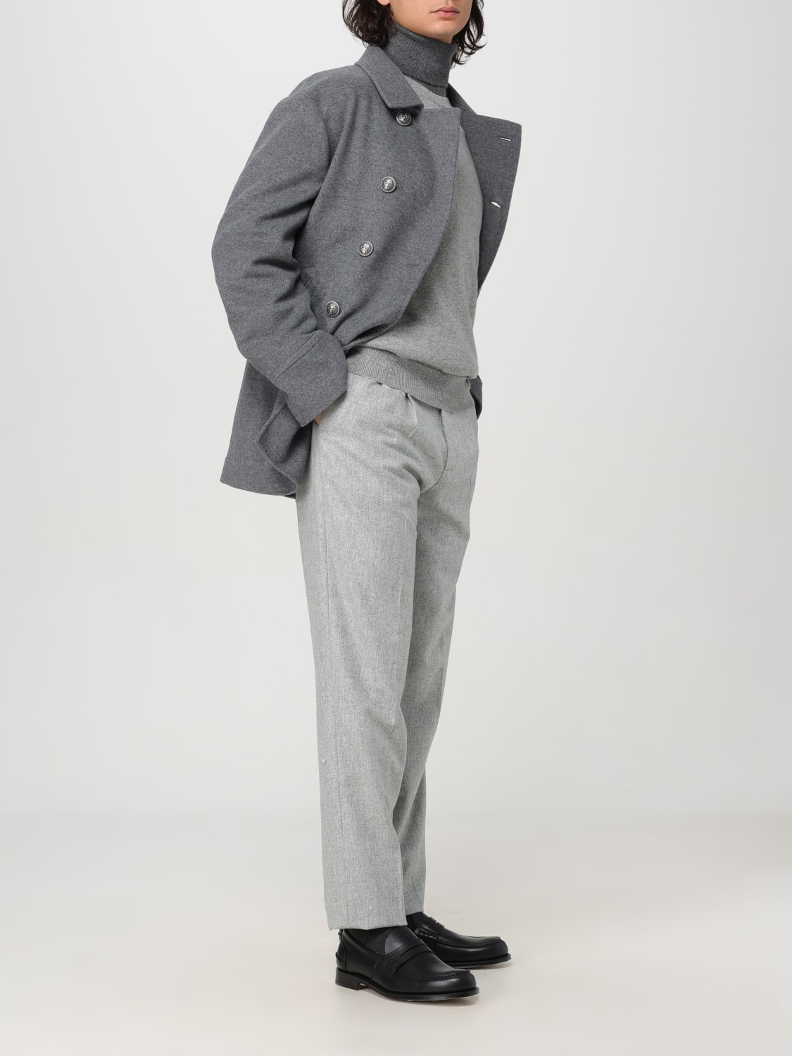 BRUNELLO CUCINELLI COAT: Trench coat men Brunello Cucinelli, Grey - Img 2